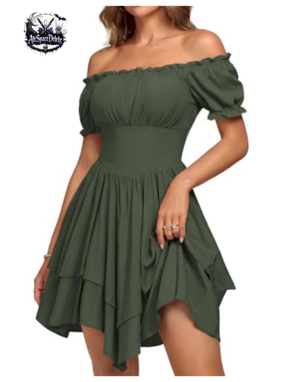 Renaissance Pirate Off Shoulder Corset Mini Dress Costume